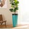 Glitzhome® Oversized Turquoise Honeycomb Textured Tall Plastic Planters, 2ct.